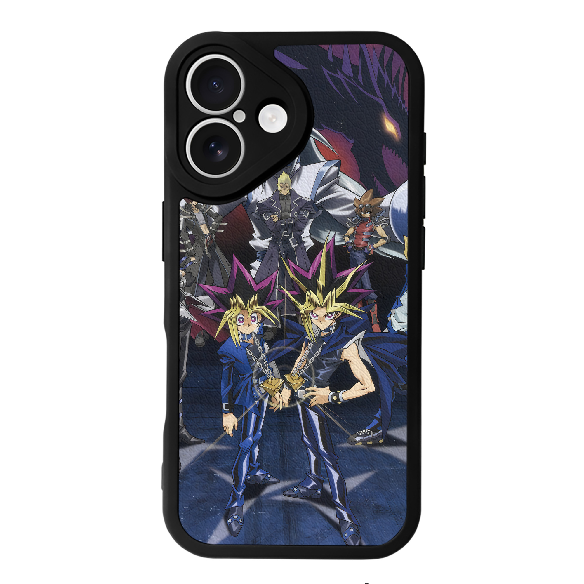 （画像用） 遊☆戯☆王 Yu-Gi-Oh! 【iPhone 16シリーズ対応】シリコンスマホケース（レザー調） 材質：シリコン